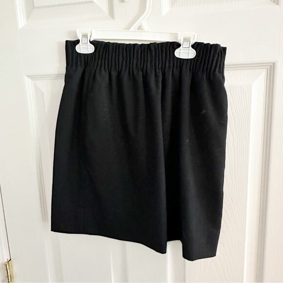 J Crew Solid Black Paperbag Sidewalk Wool Blend Mini Skirt Size 0 Pull On 95435 - Picture 6 of 13